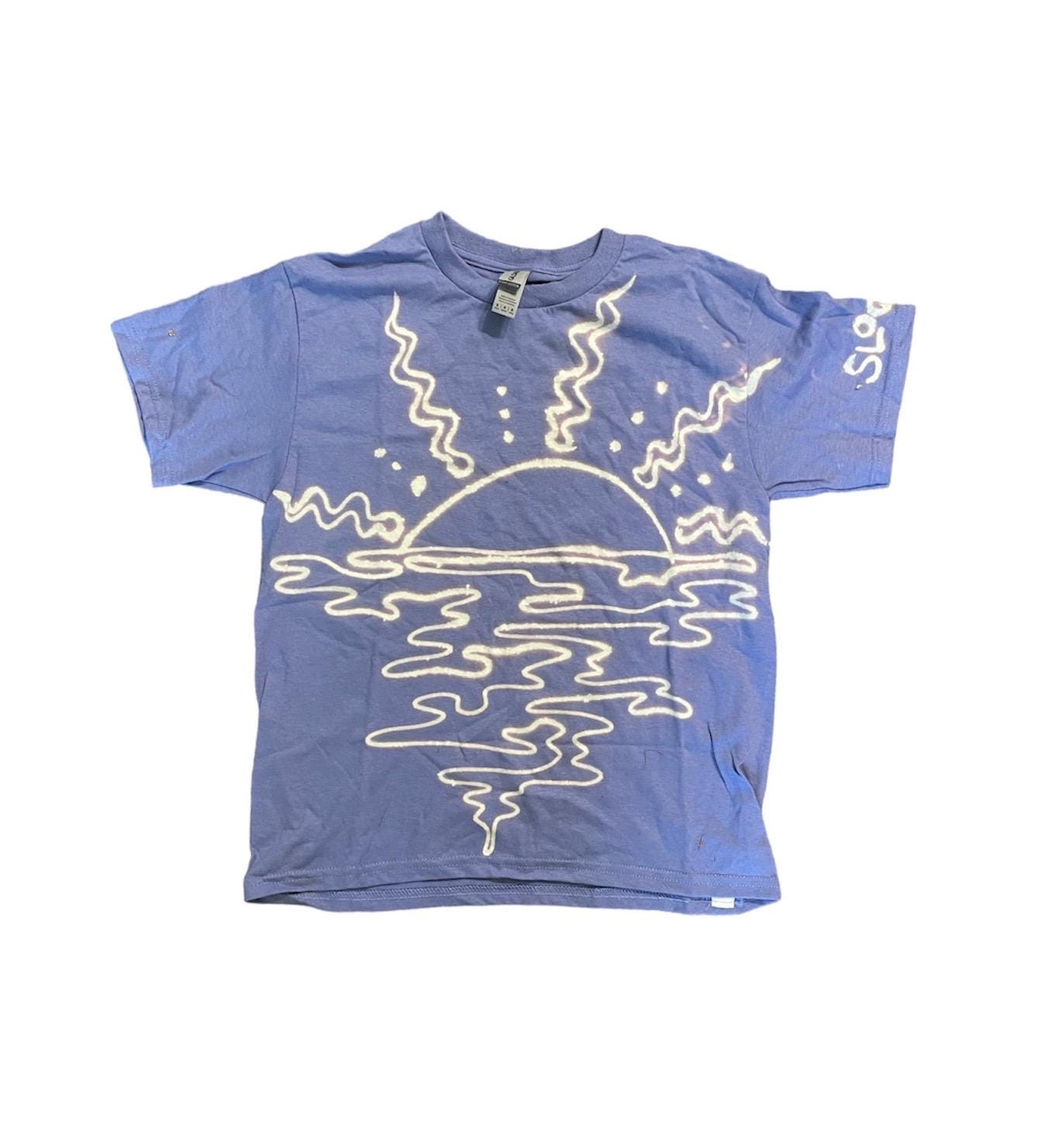 Psychedelic sunset baby tee