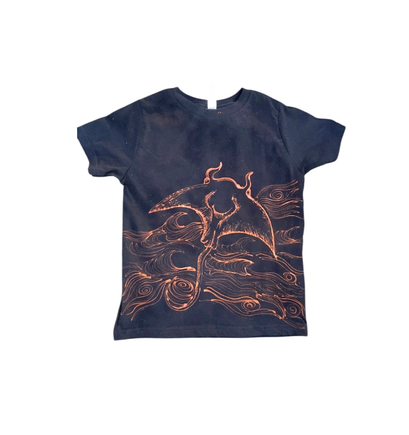 .Handpainted manta ray tank top