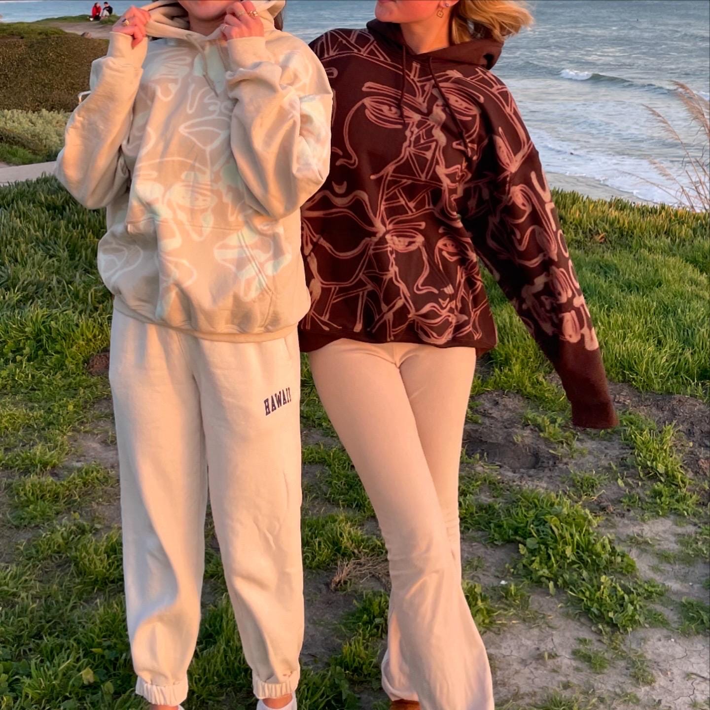 Geometric faces and fractal pattern sweatsuit