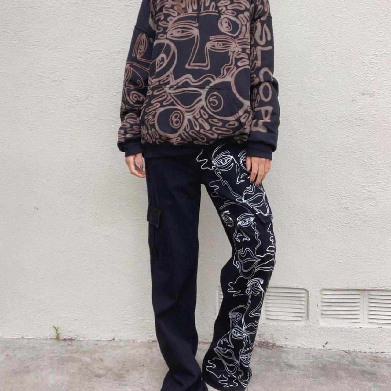 handpained custom carpenter pants