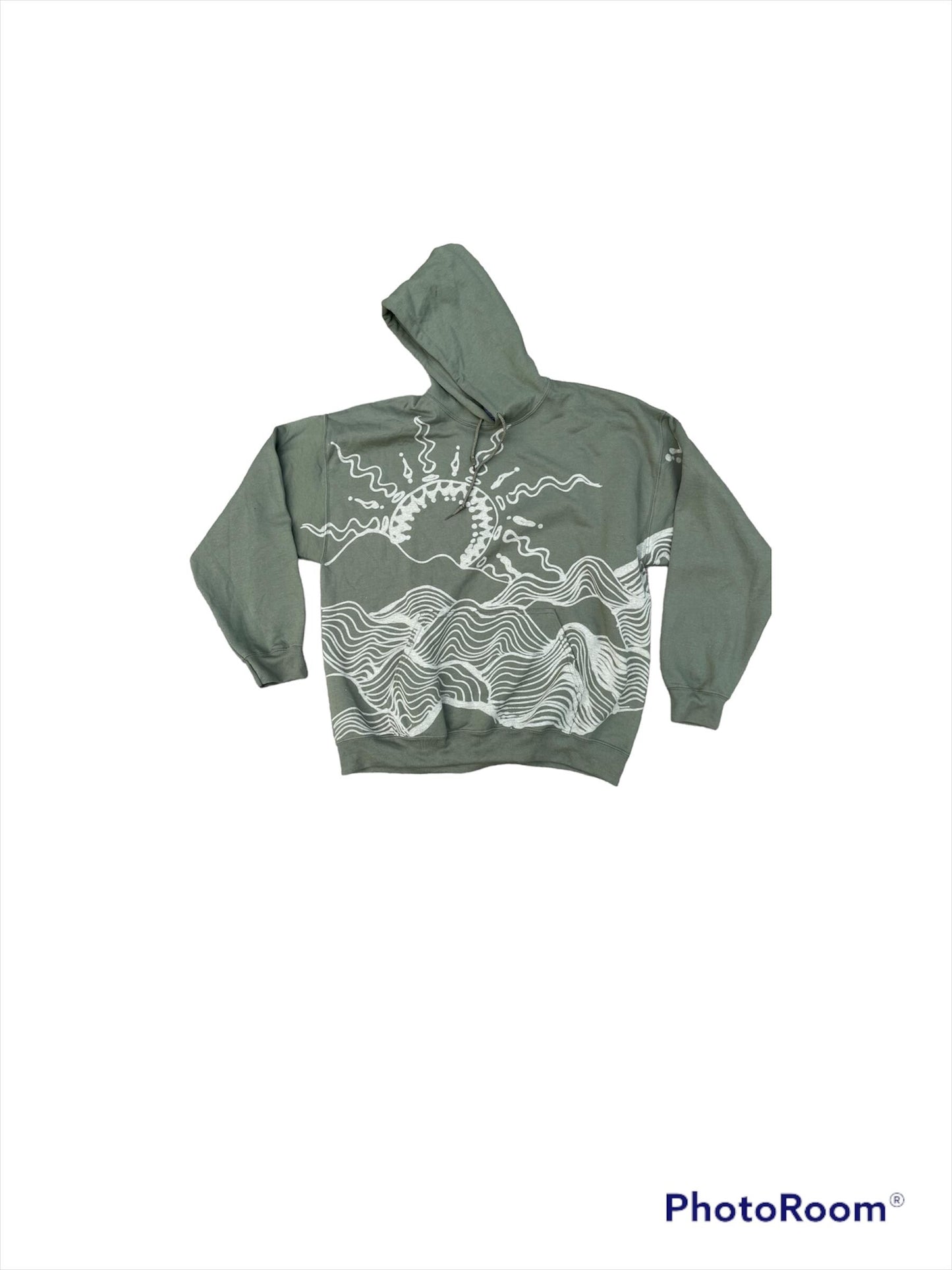 Psychedelic waves and sunset crewneck
