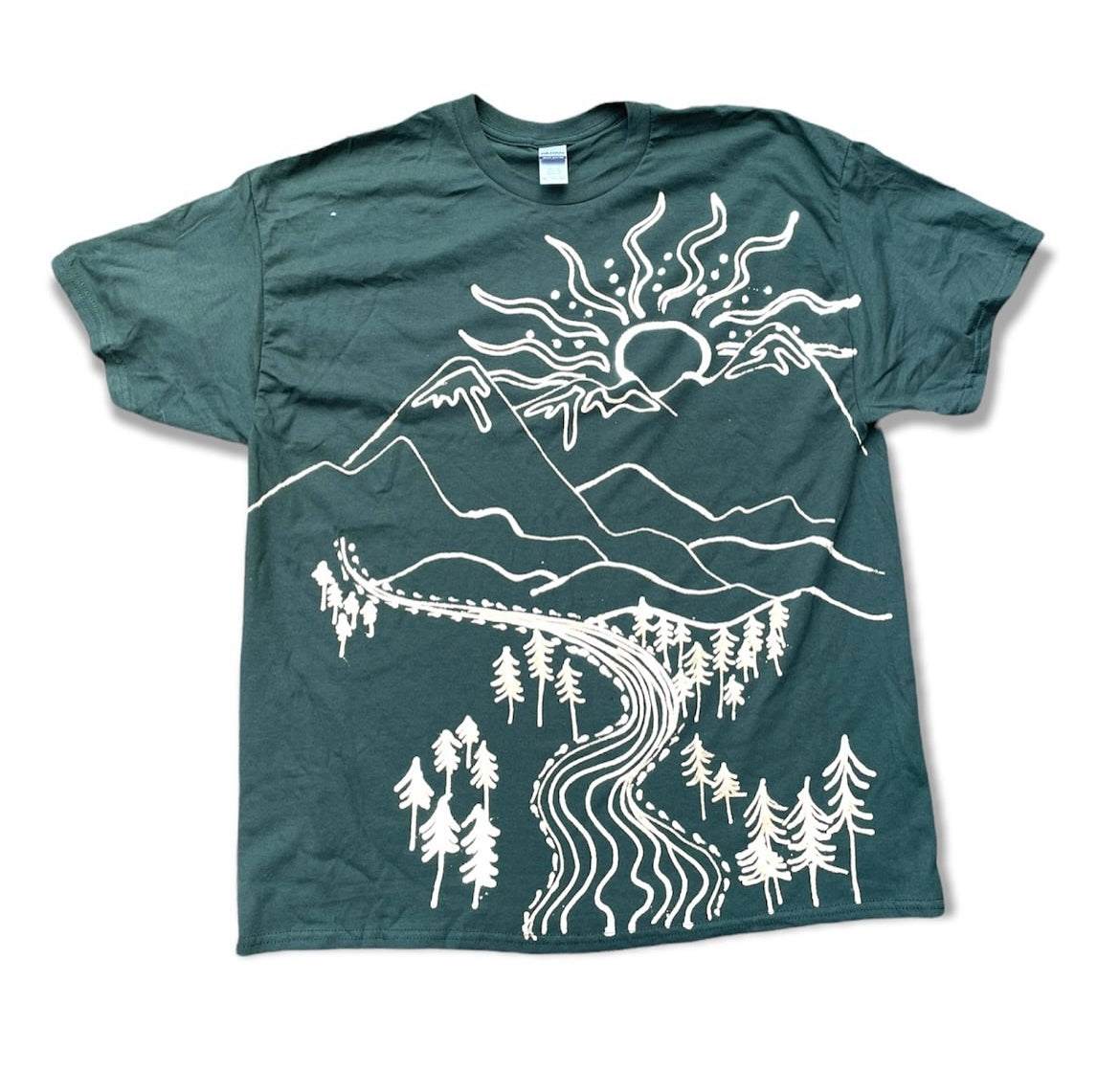 .Celestial sun moon Mountains tee