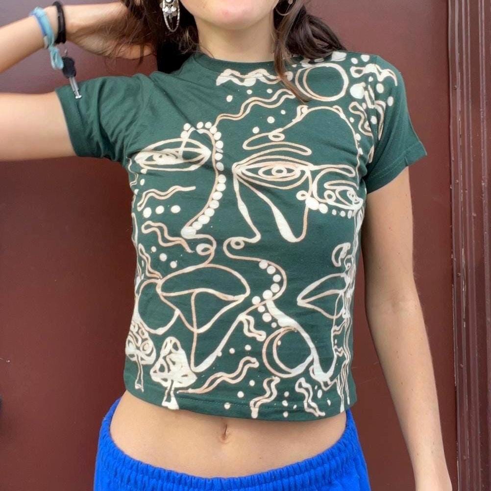 Patchwork patterns baby tee