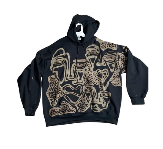 Street art style graphic oversized hoodie