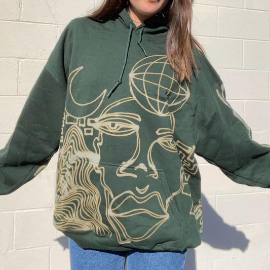 Celestial sun and moon hoodie