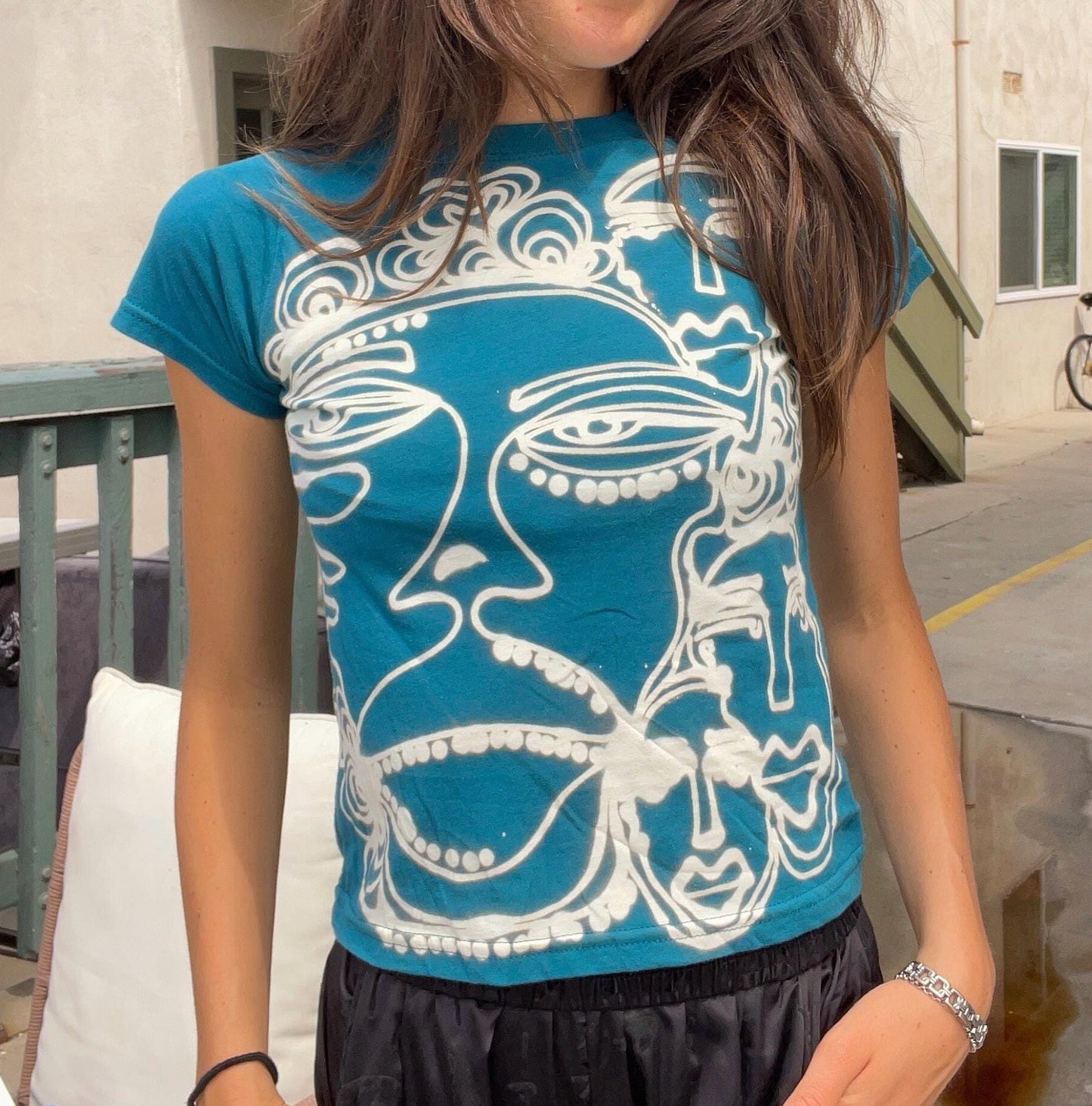 Abtract faces baby tees