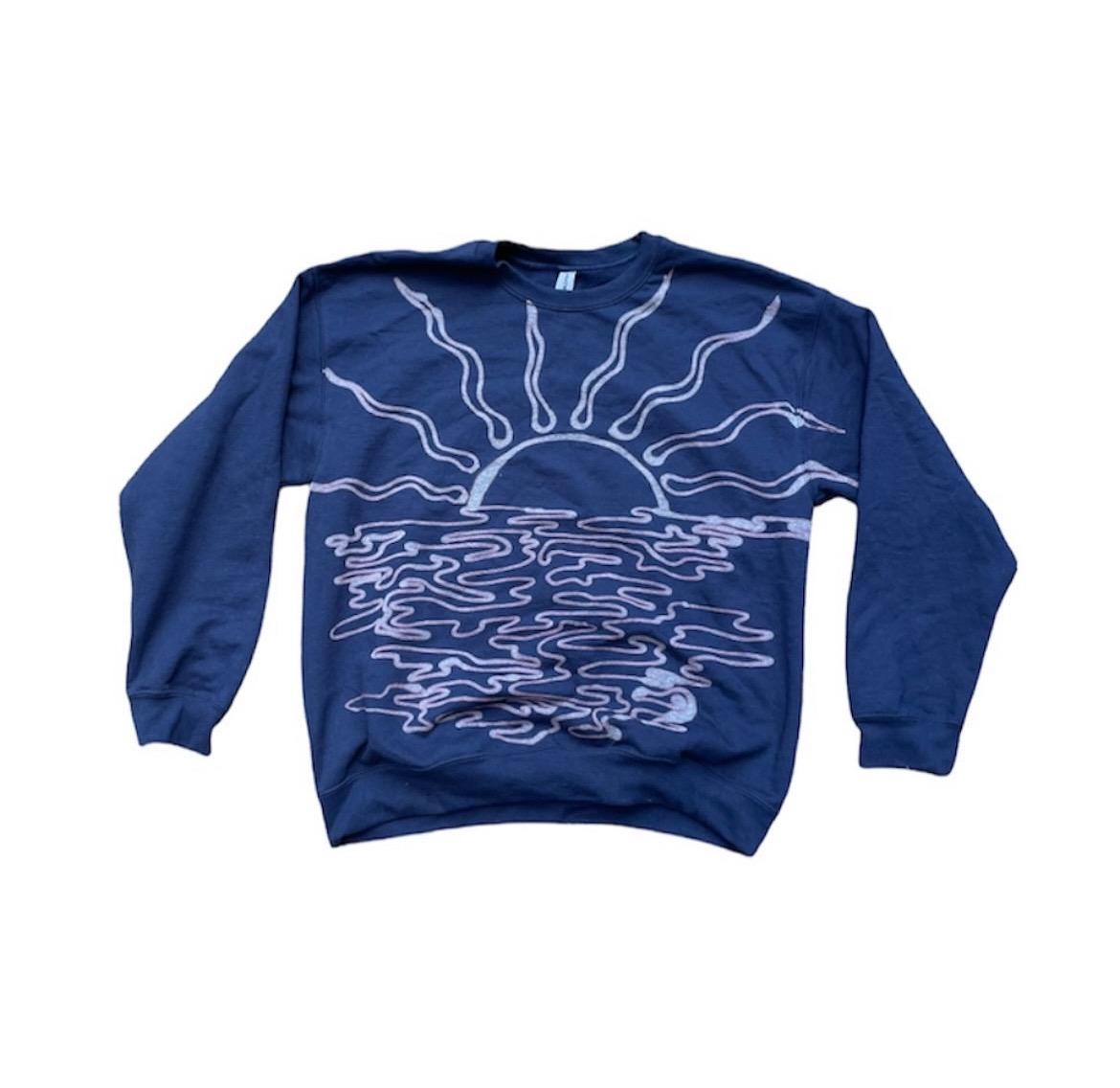 Funky faces and disco crewneck sweatshirt