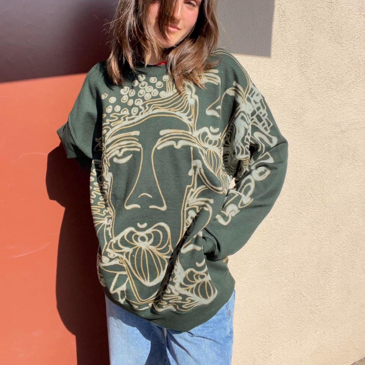 Abstract cheetah faces sweatshirt