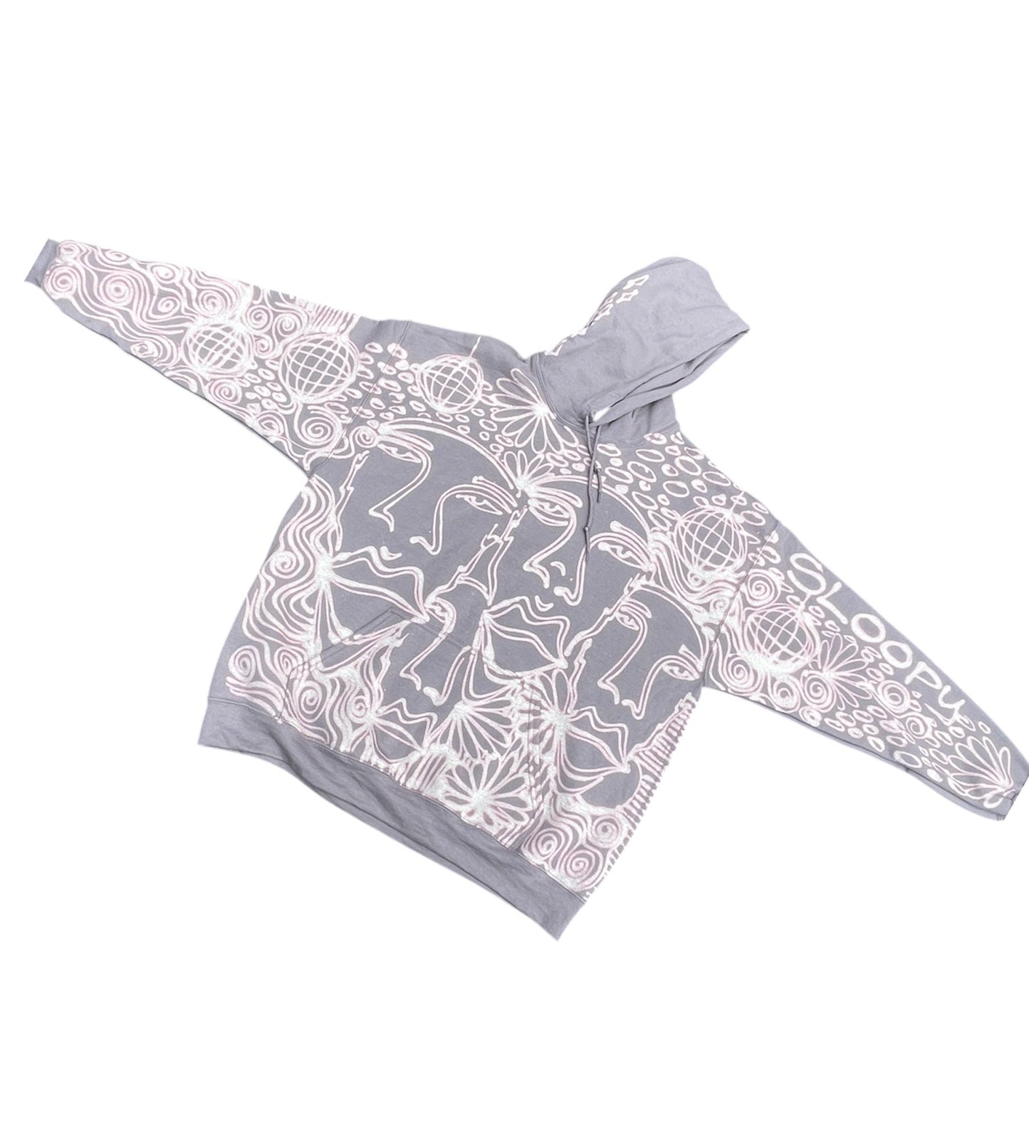.Abstract grey hoodie