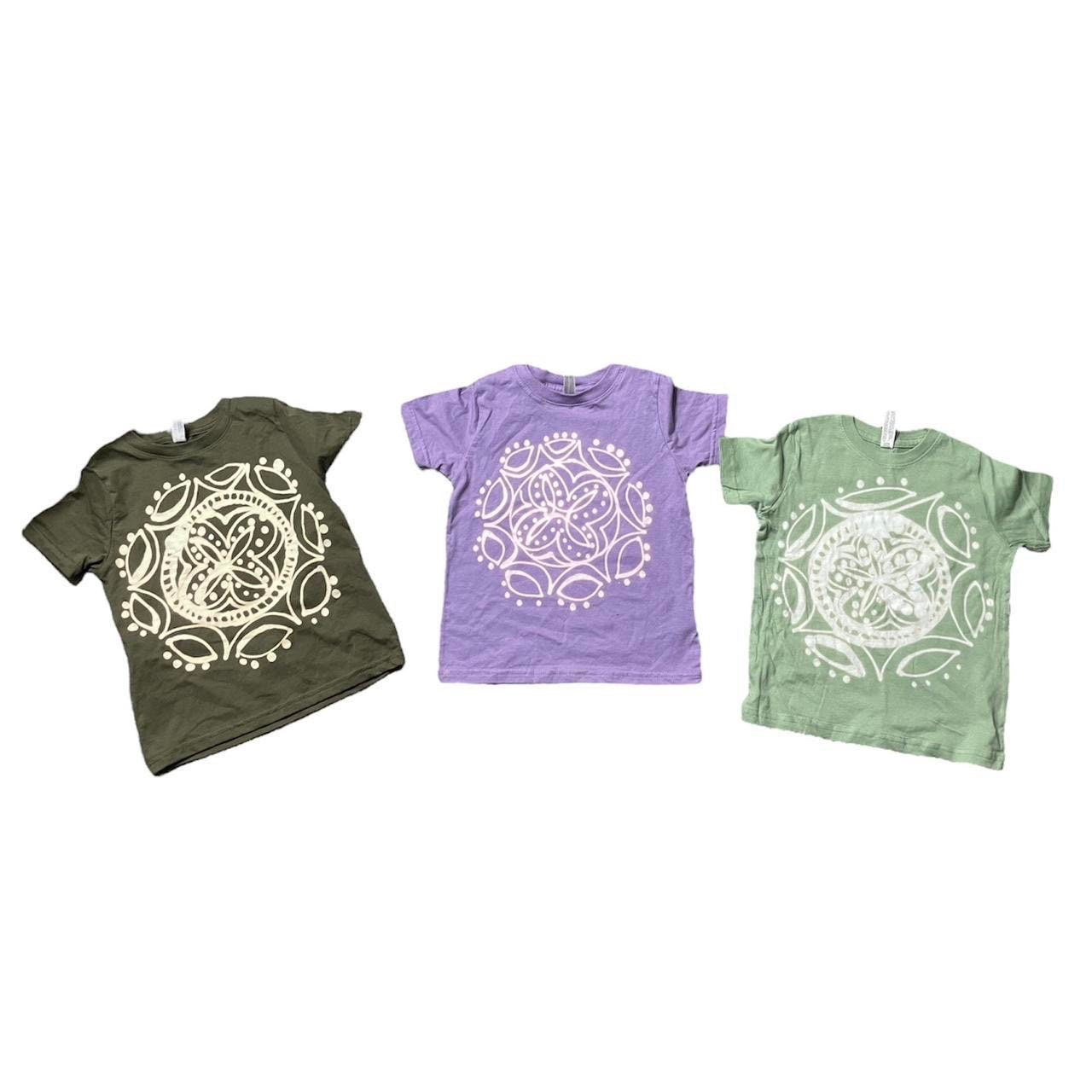 Handmade mandala baby tee