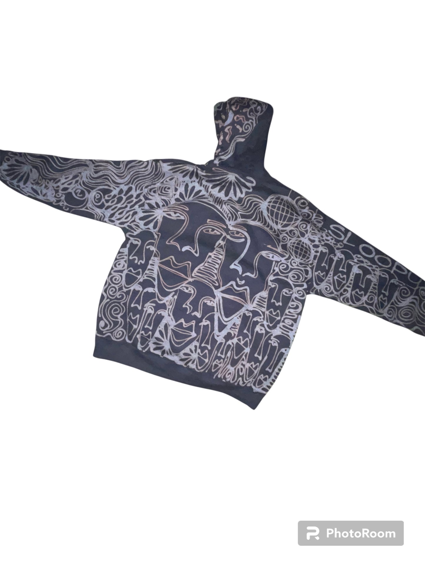.Disco sun faces hoodie