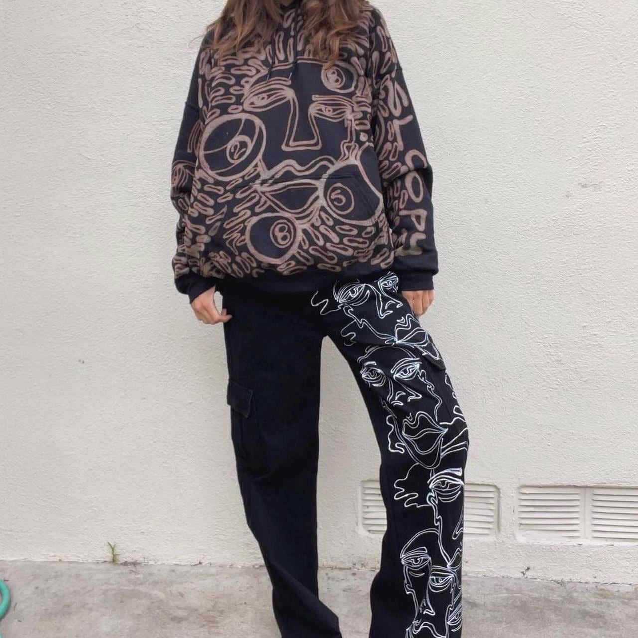handpained custom carpenter pants