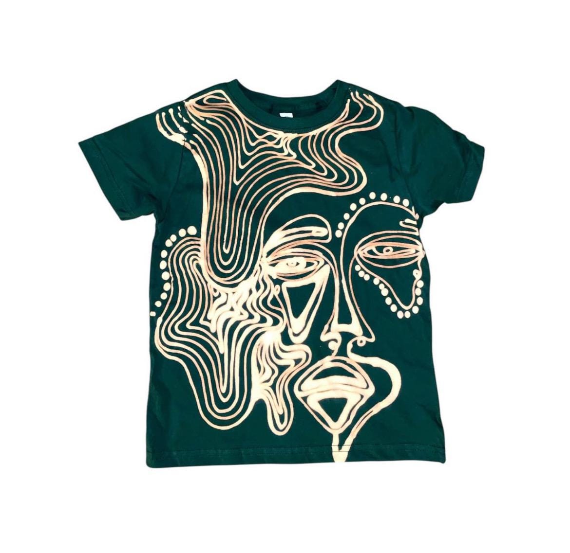 One line faces baby tee