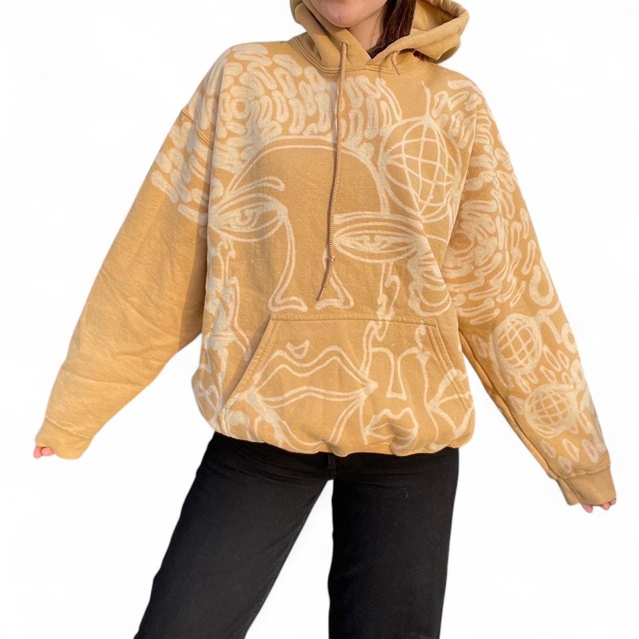 Golden disco faces hoodie