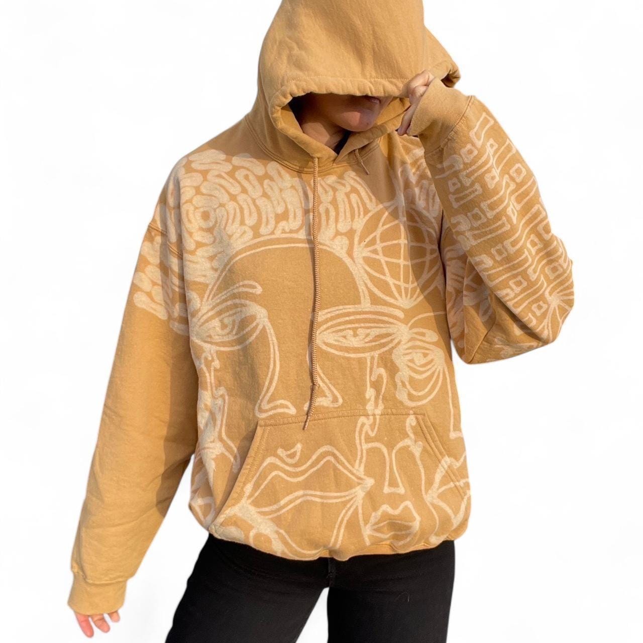 Golden disco faces hoodie