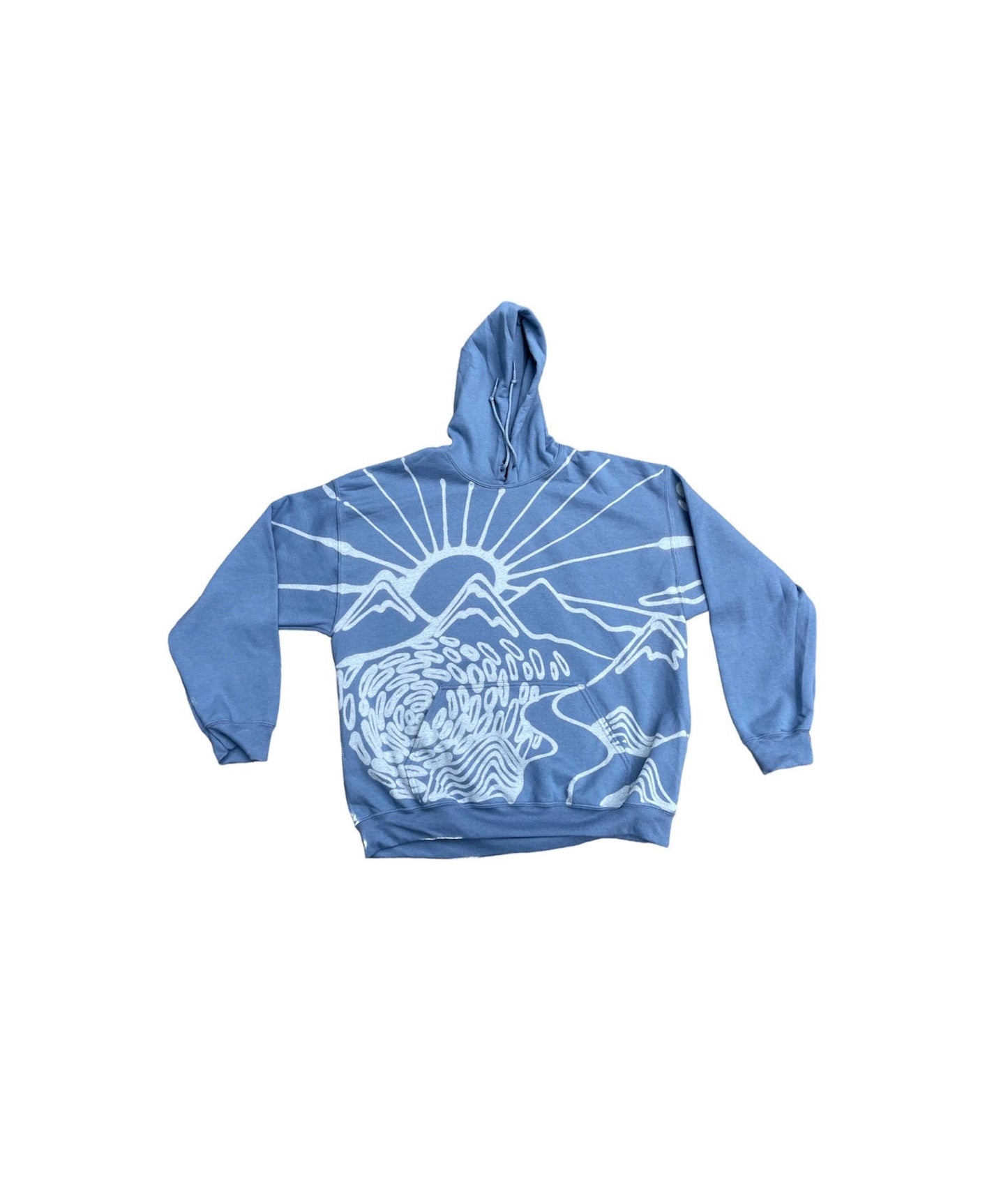 Psychedelic waves and sunset crewneck