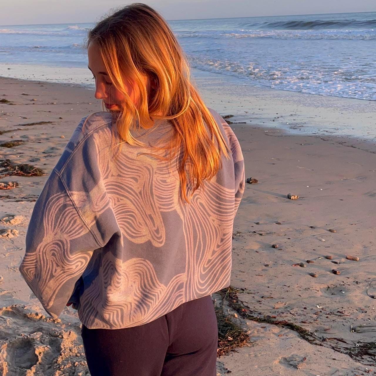 Psychedelic stripe Crewneck sweatshirt