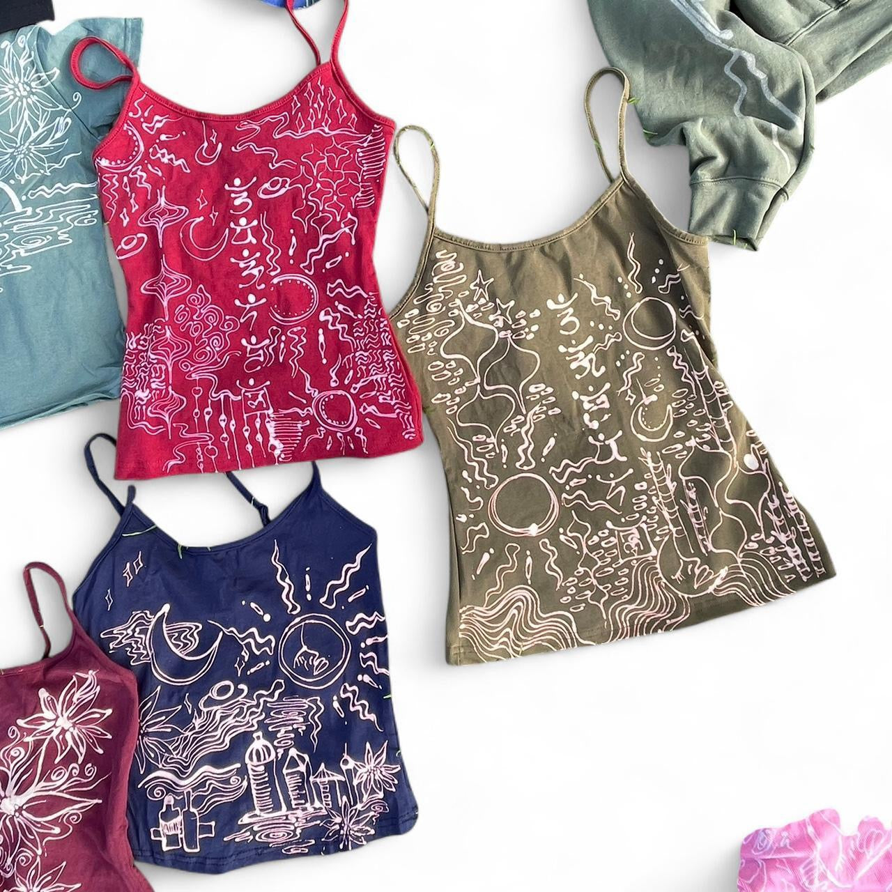 .Sun yogi mandala abstract tank