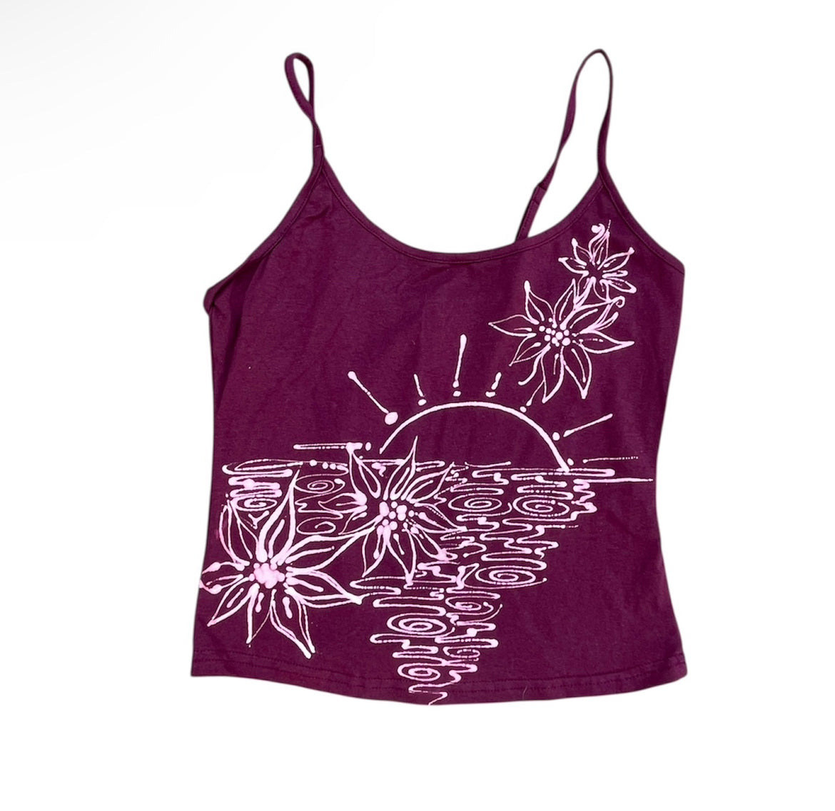 () .Tropical sunset flower tank