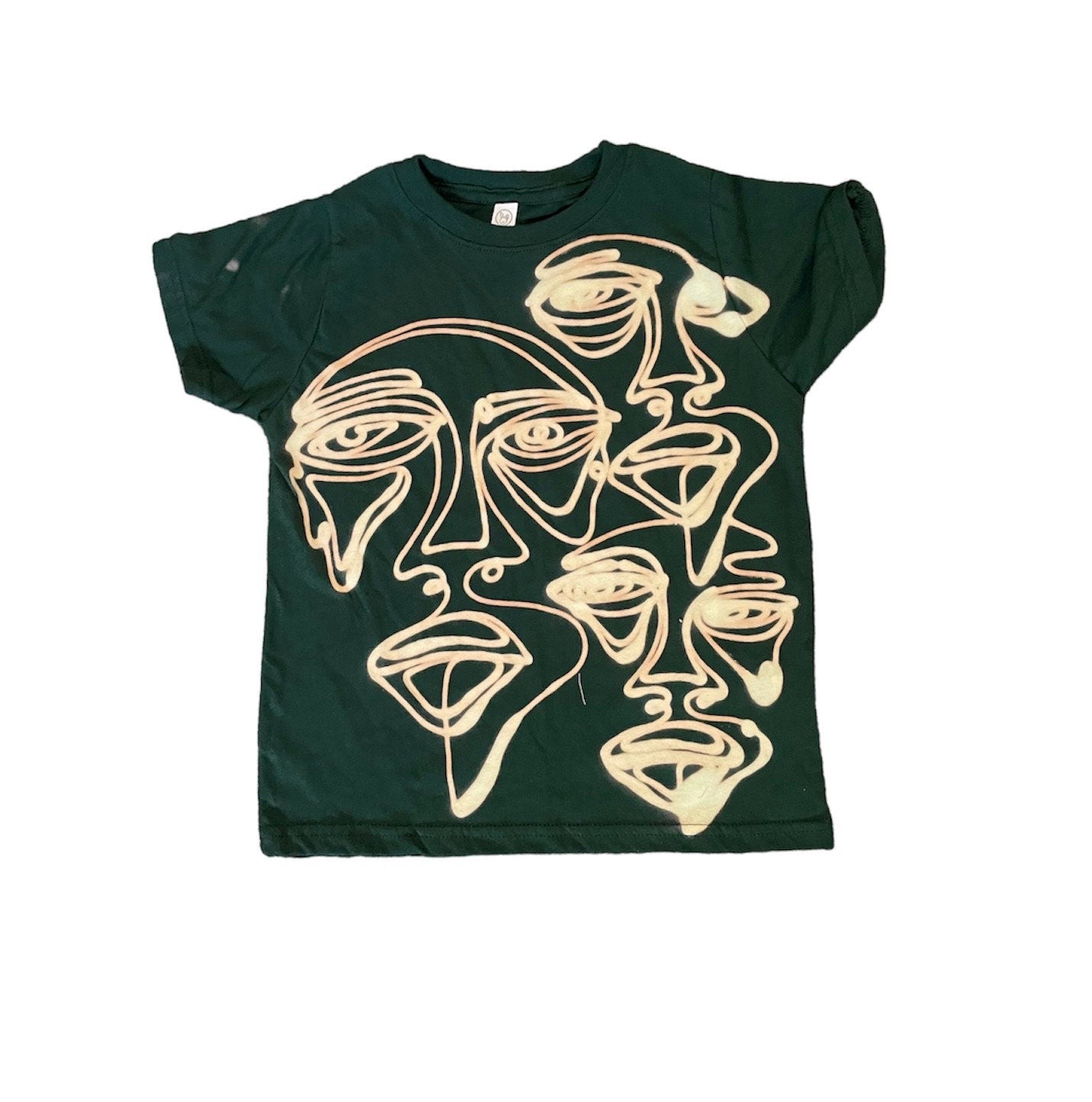 One line faces baby tee