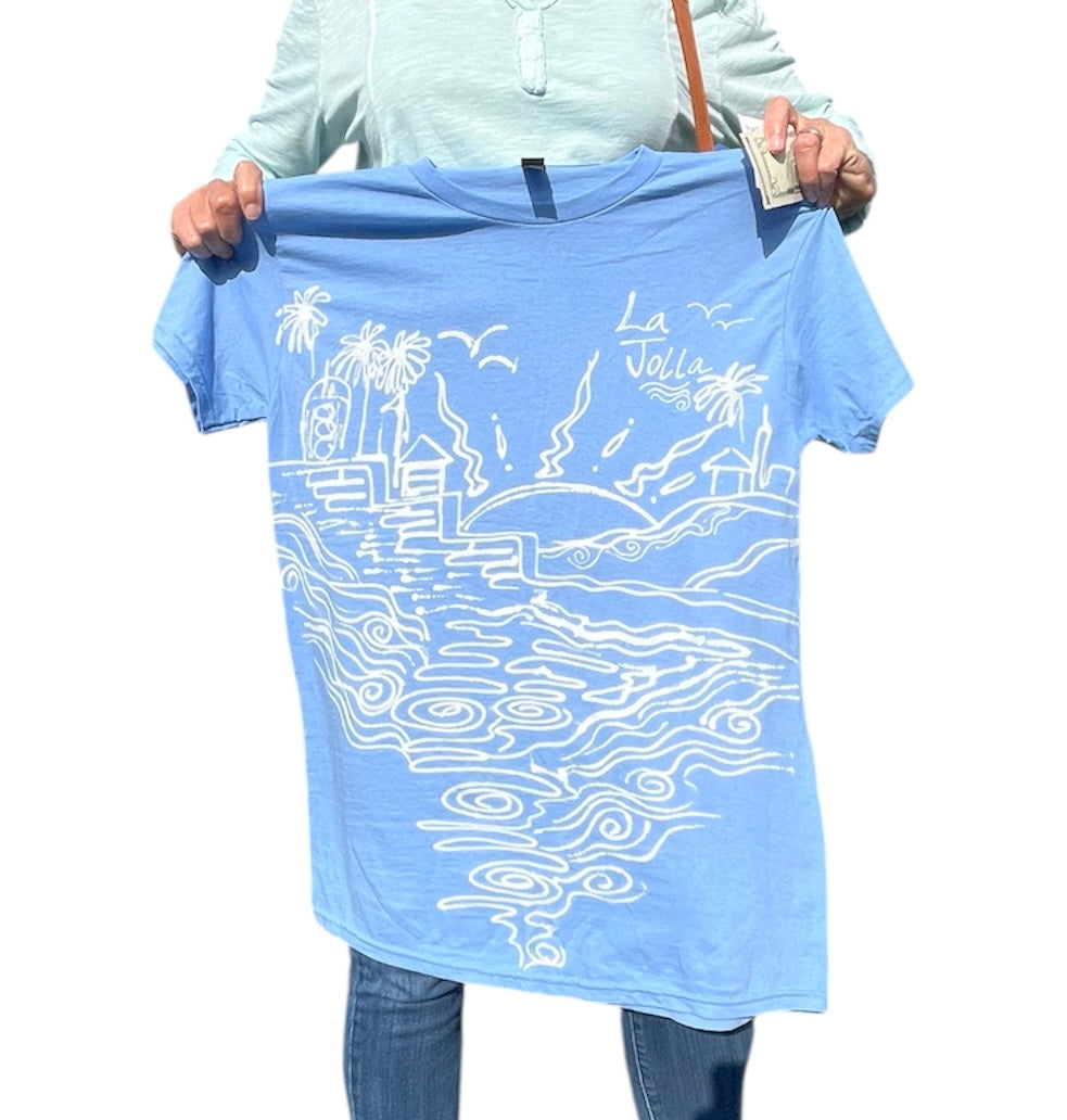 Ocean cliff skyline tee