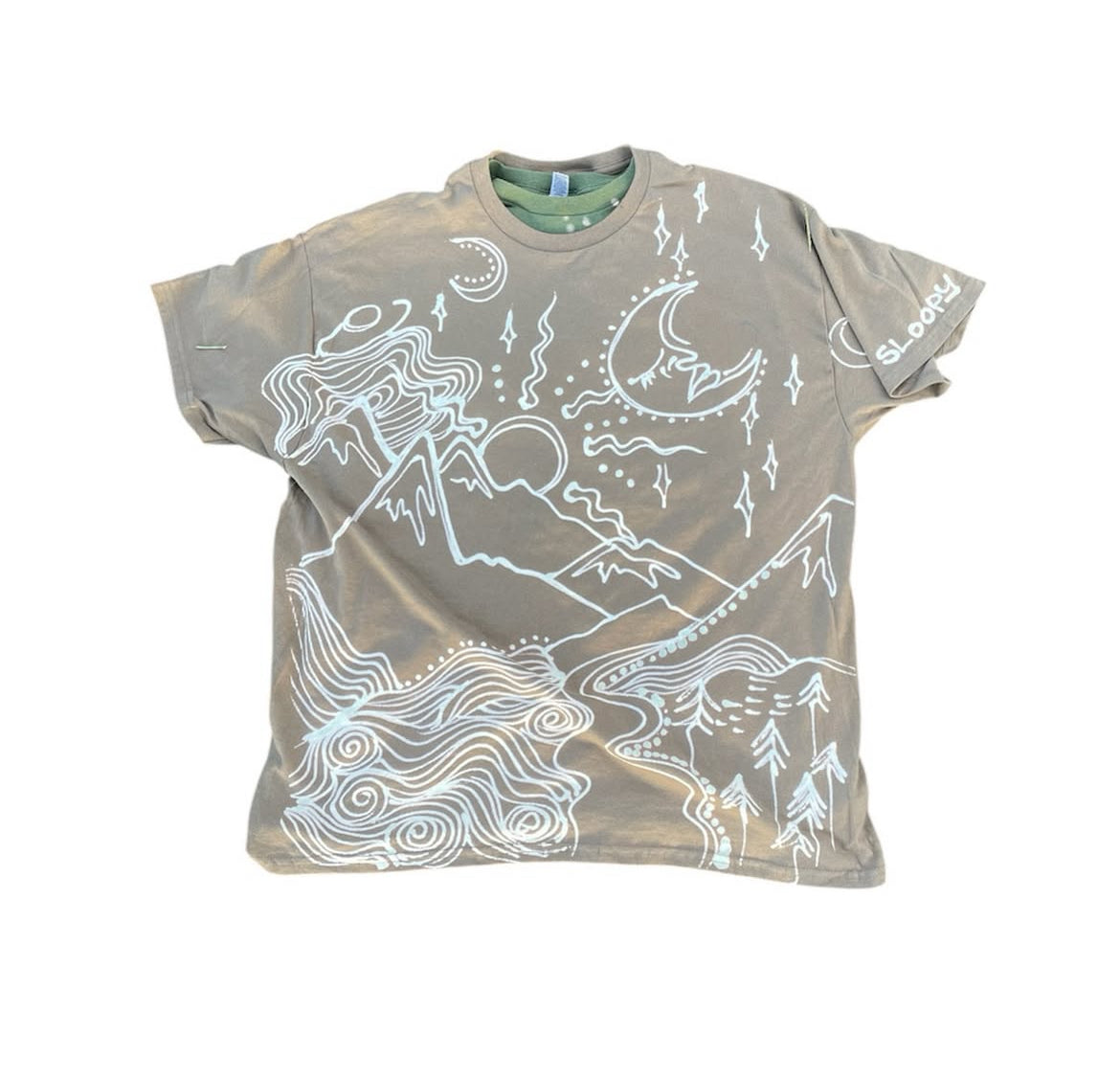 .Celestial sun moon Mountains tee