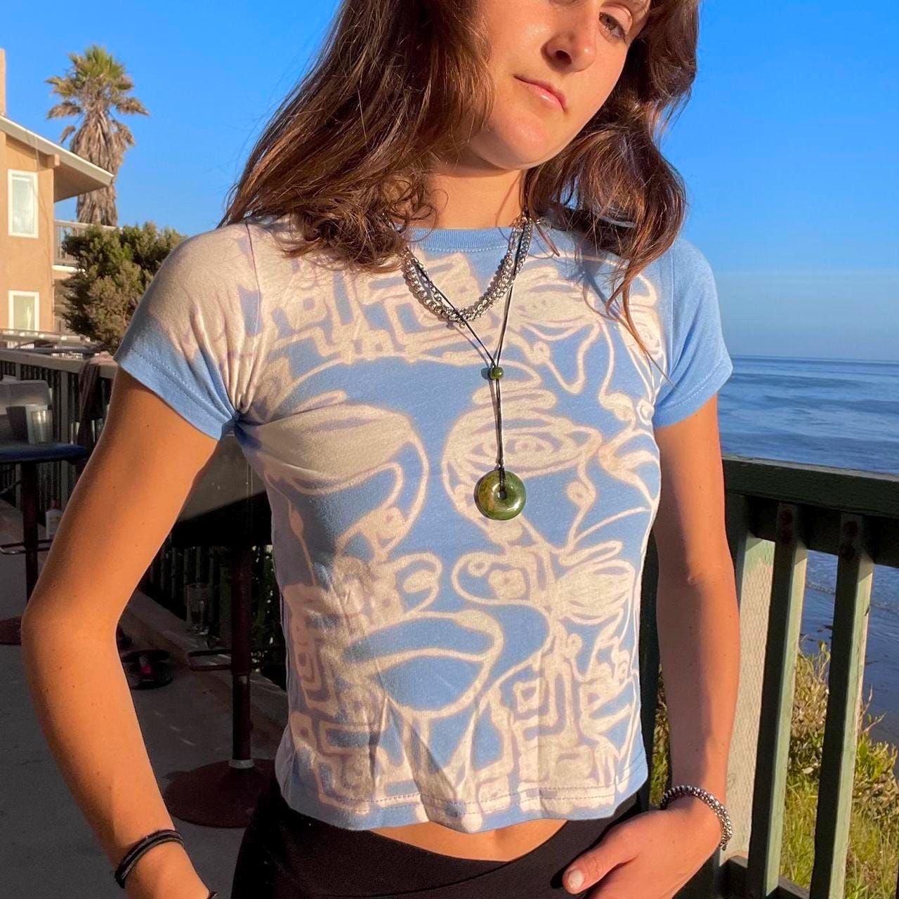 Handmade pattern baby tee