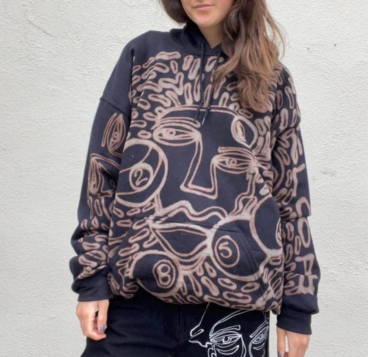 Crazy 8 ball spotted oversized hoodie