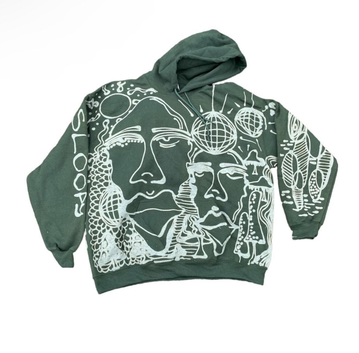 Funky faces and disco crewneck sweatshirt