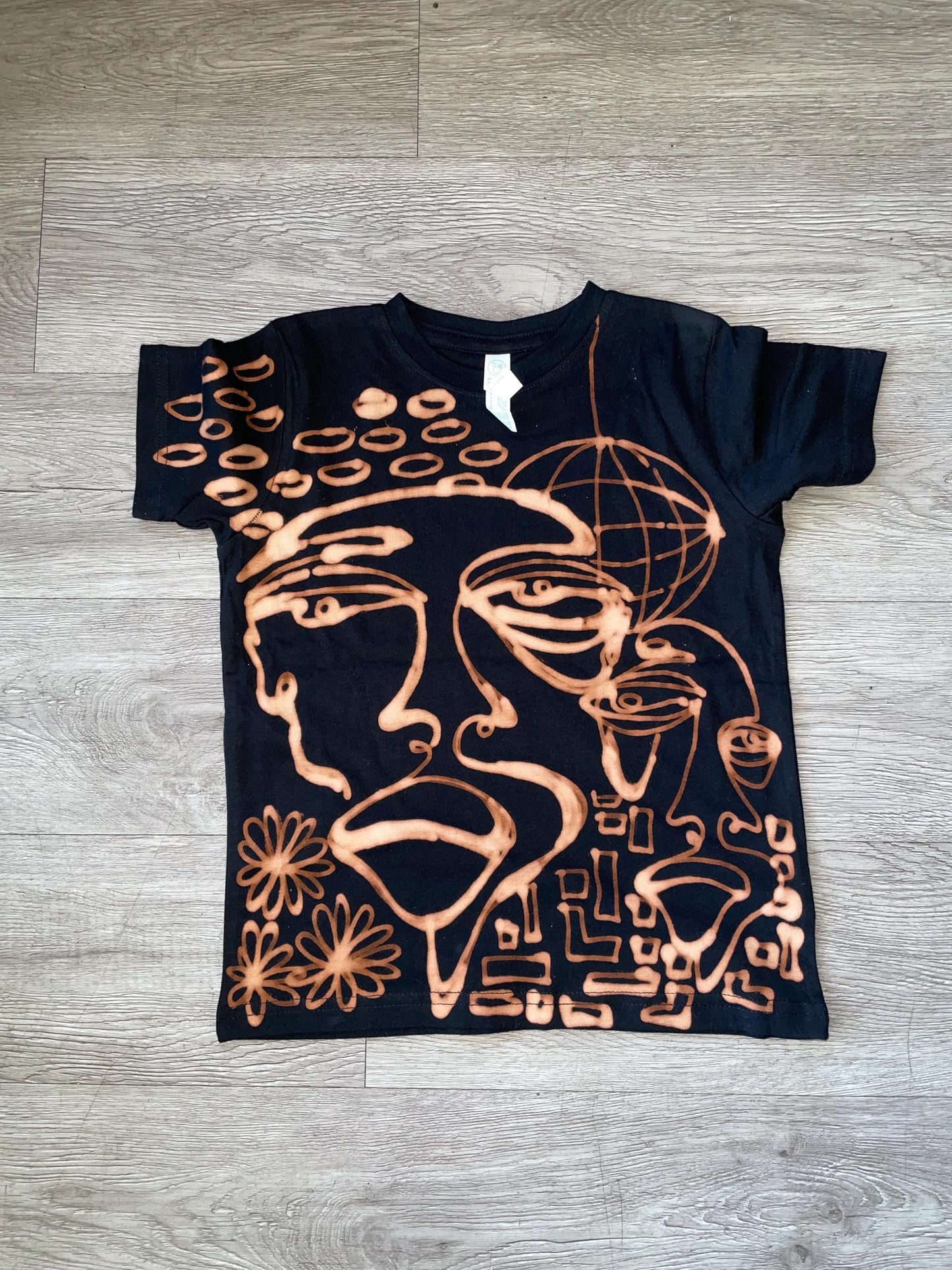 Disco dancing faces baby tee