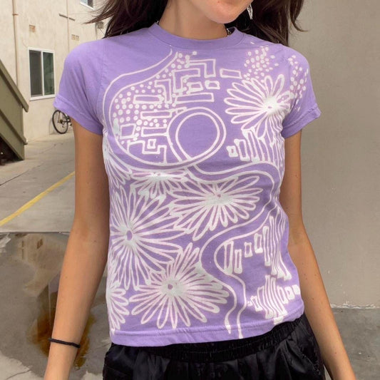 Abstract allover print baby tee