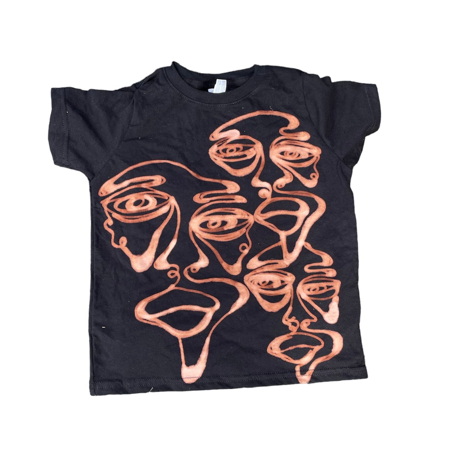 One line faces baby tee