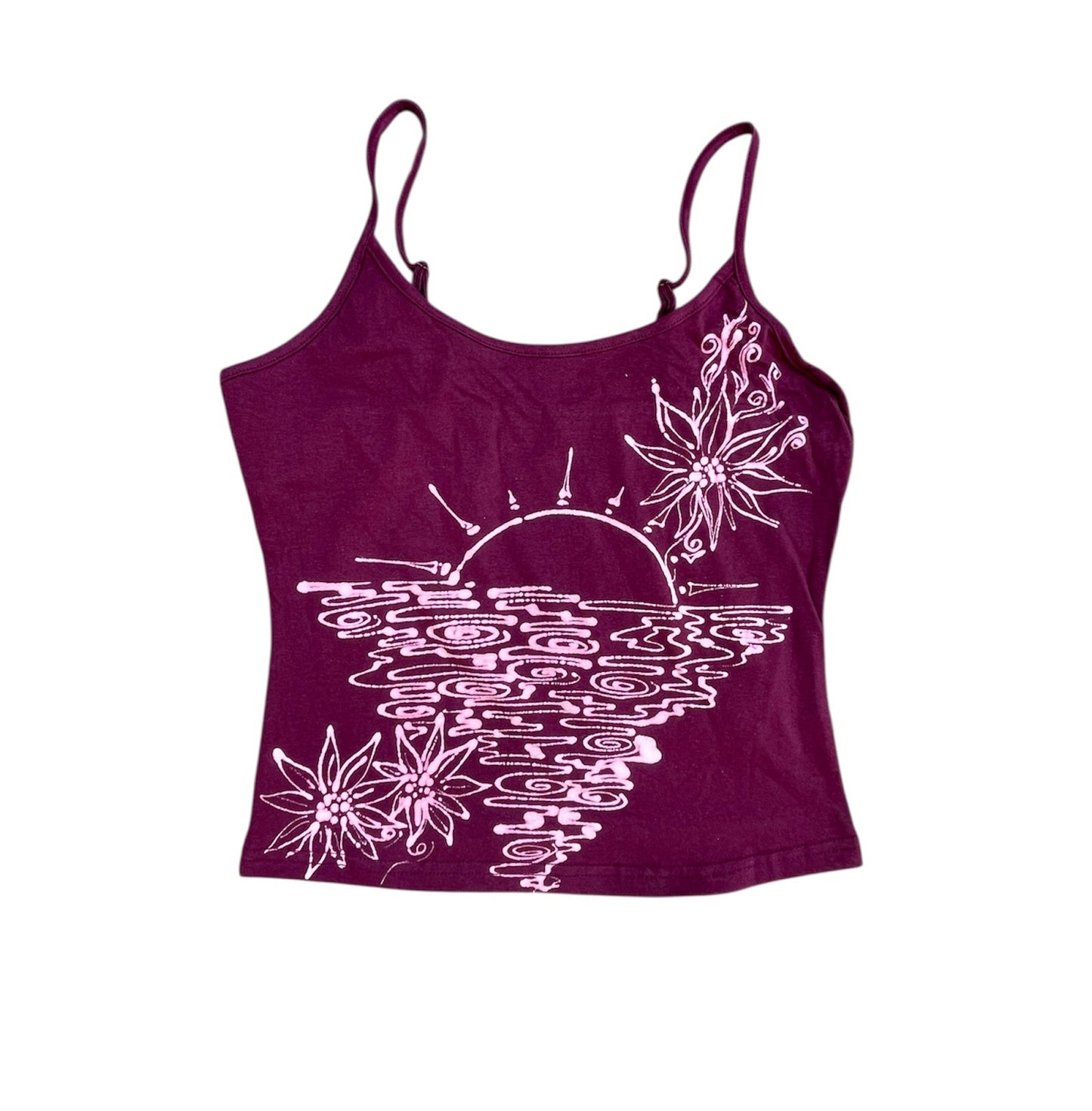 () .Tropical sunset flower tank