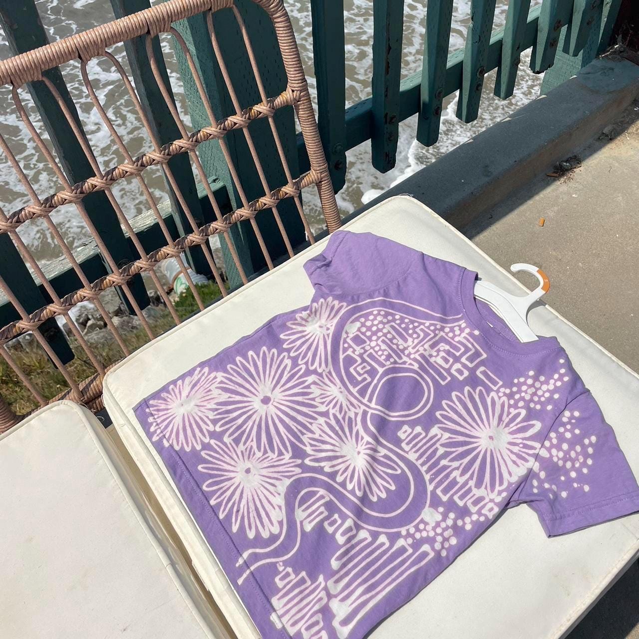 Abstract allover print baby tee
