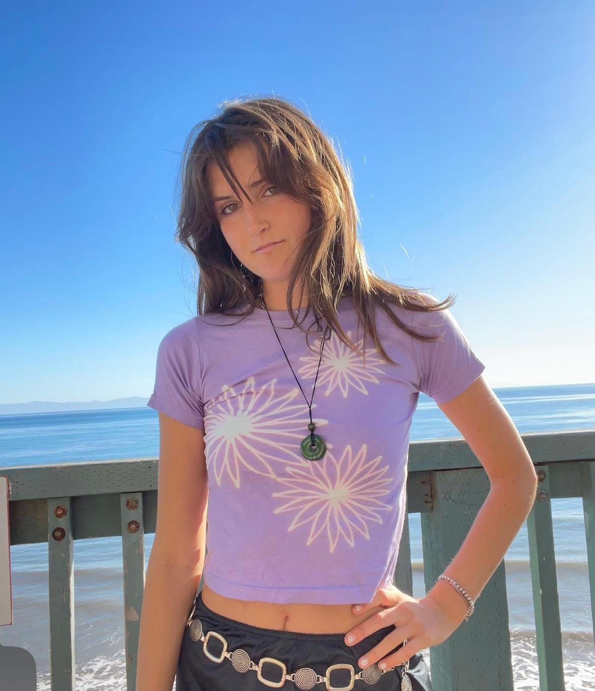Simple floral baby tee
