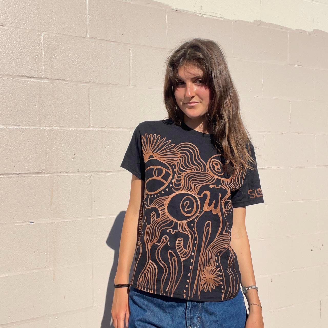 Pool ball ladies psychedelic graphic tee