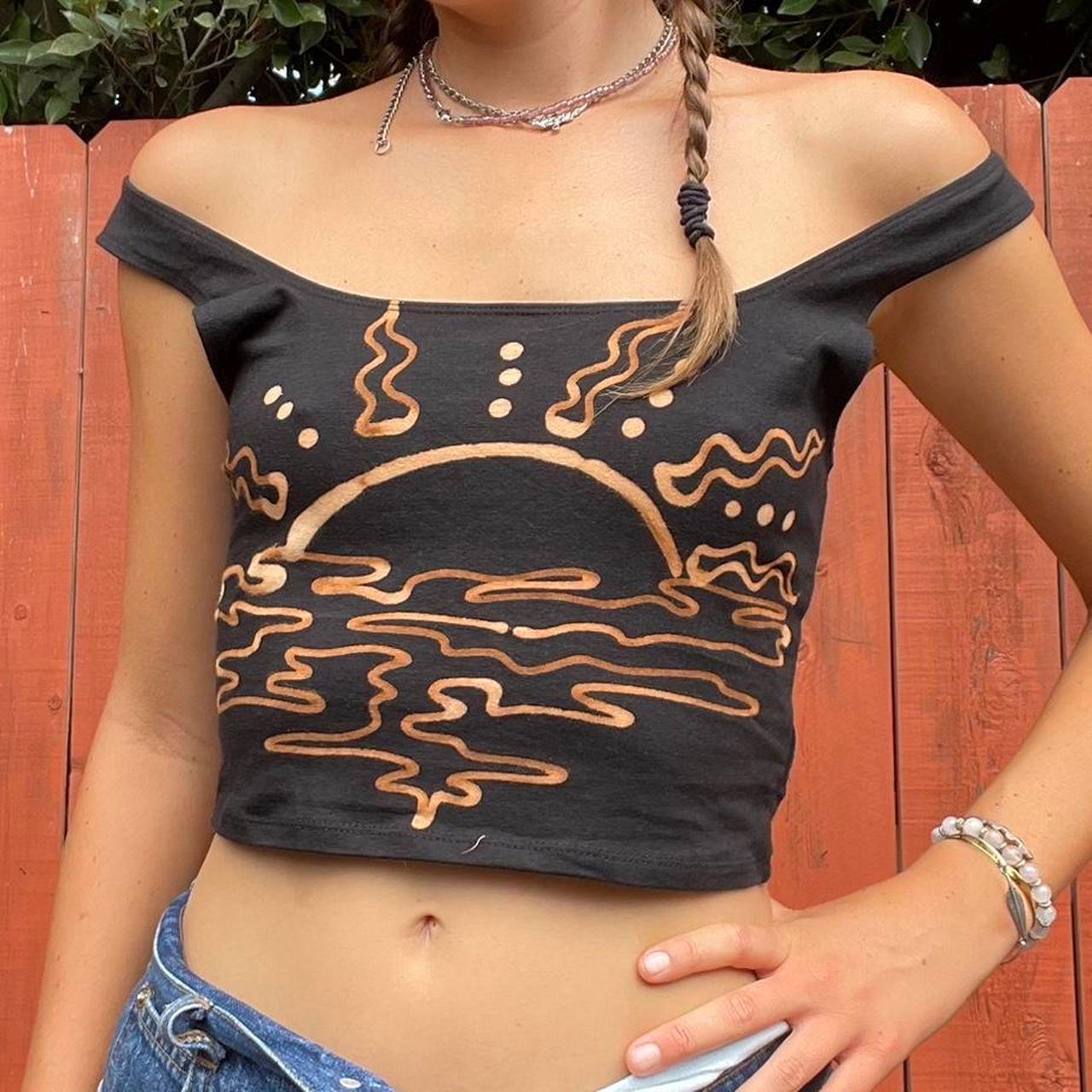 Psychedelic sunset graphic tank