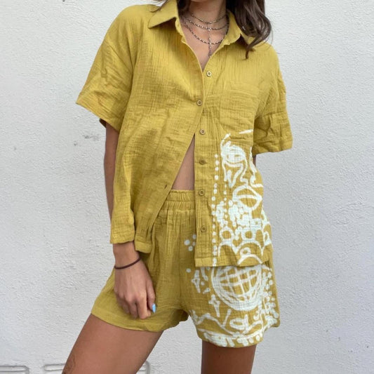 Custom button down festival set