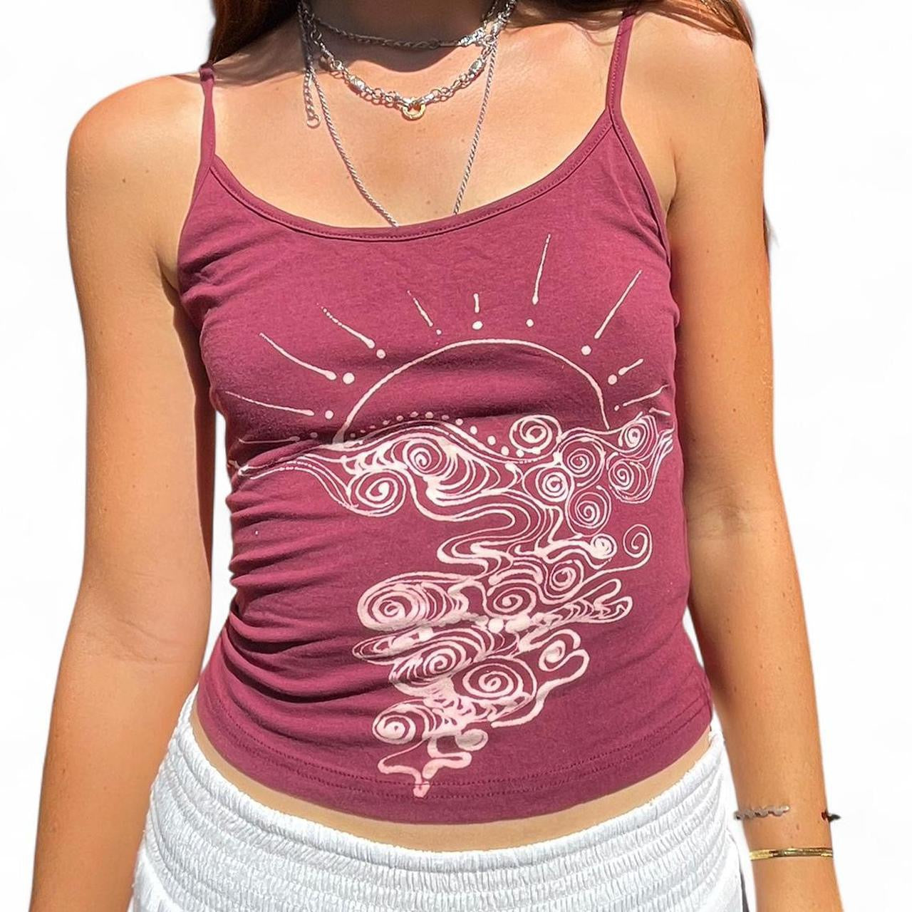.Tropical sunset tank