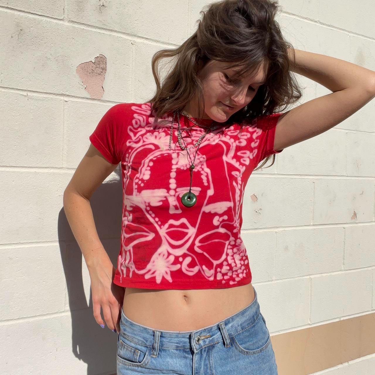 Cherry red  baby tee