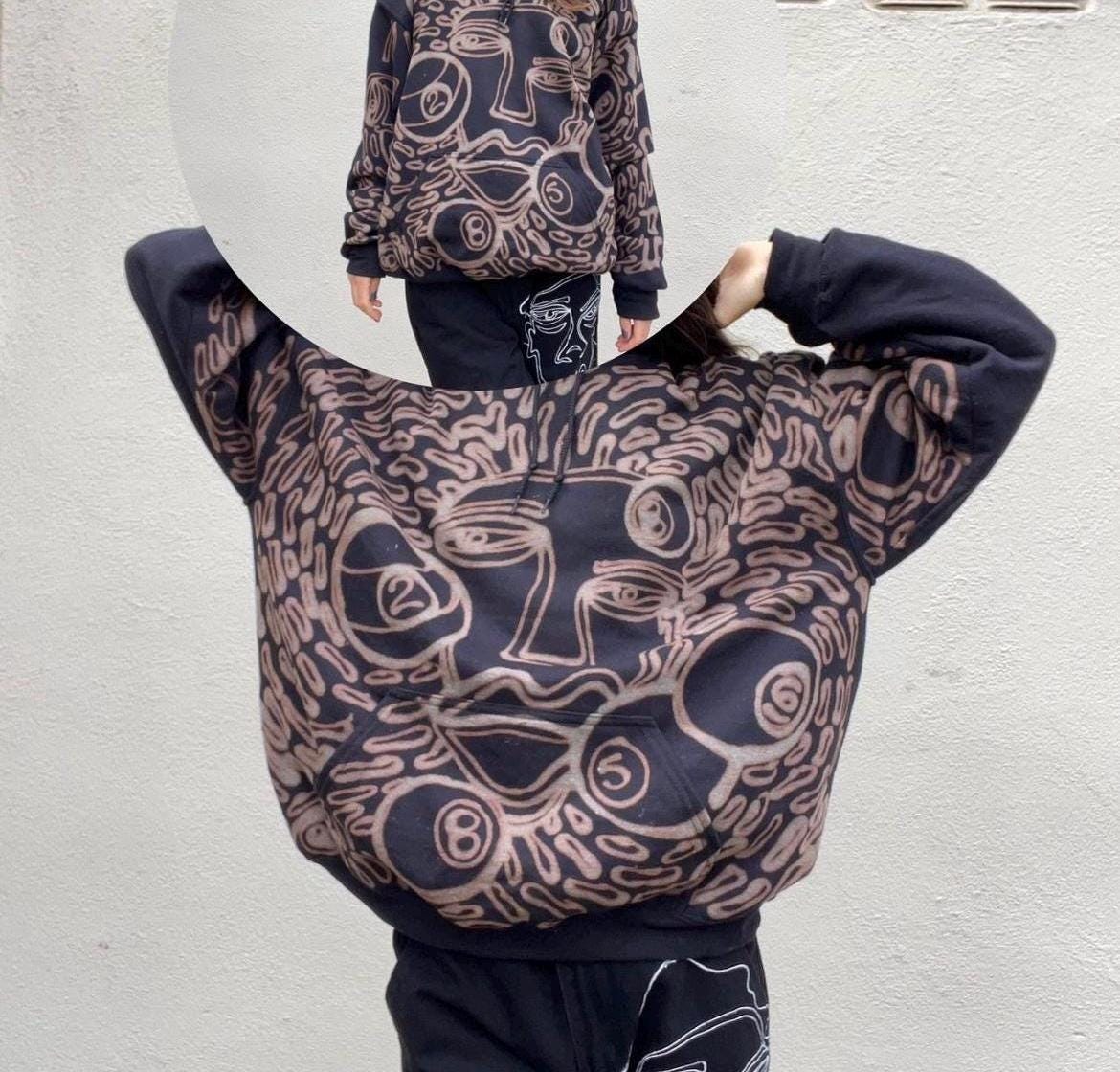 Crazy 8 ball spotted oversized hoodie