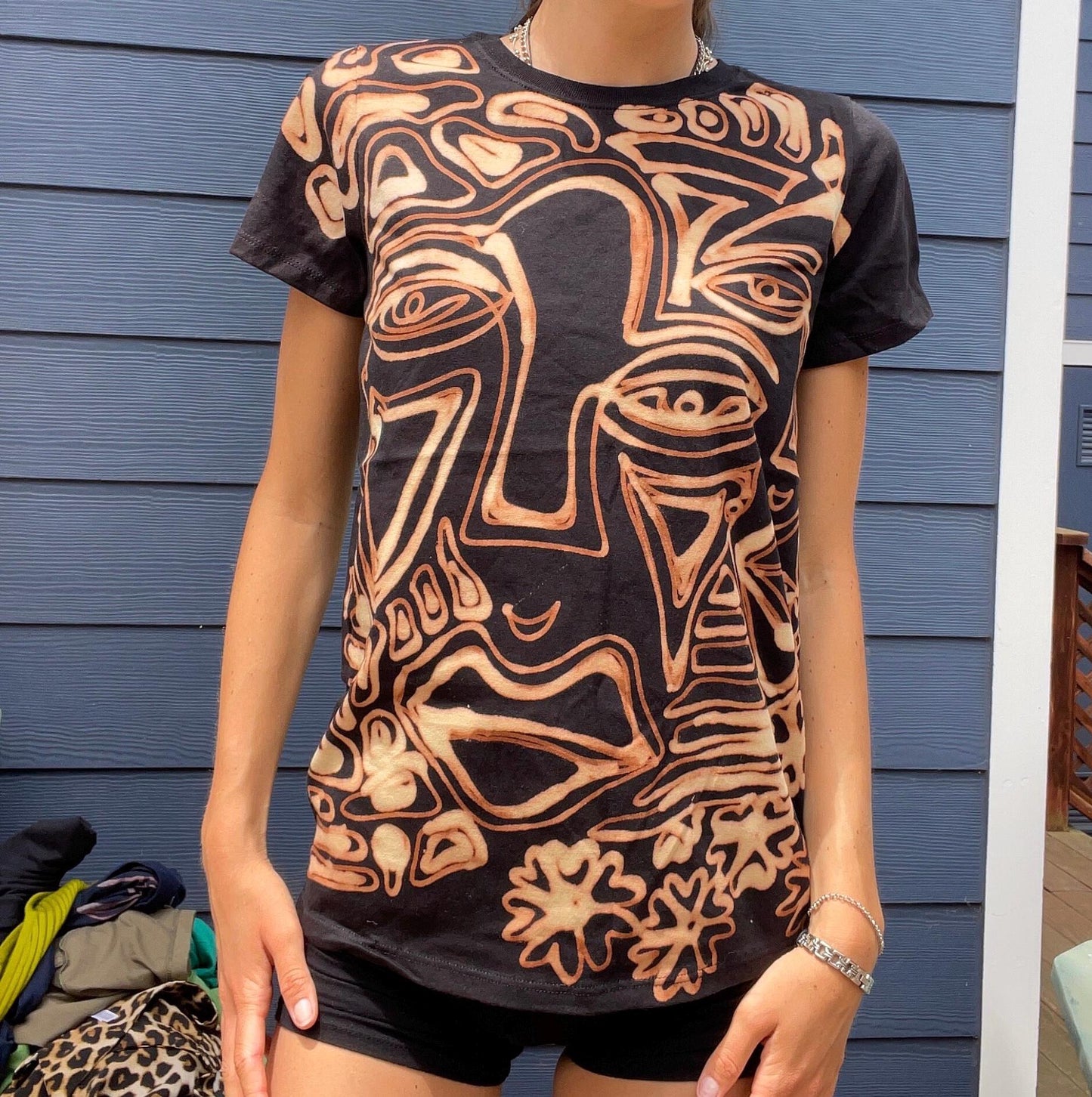 Custom faces and funky patterns colorful graphic baby tees