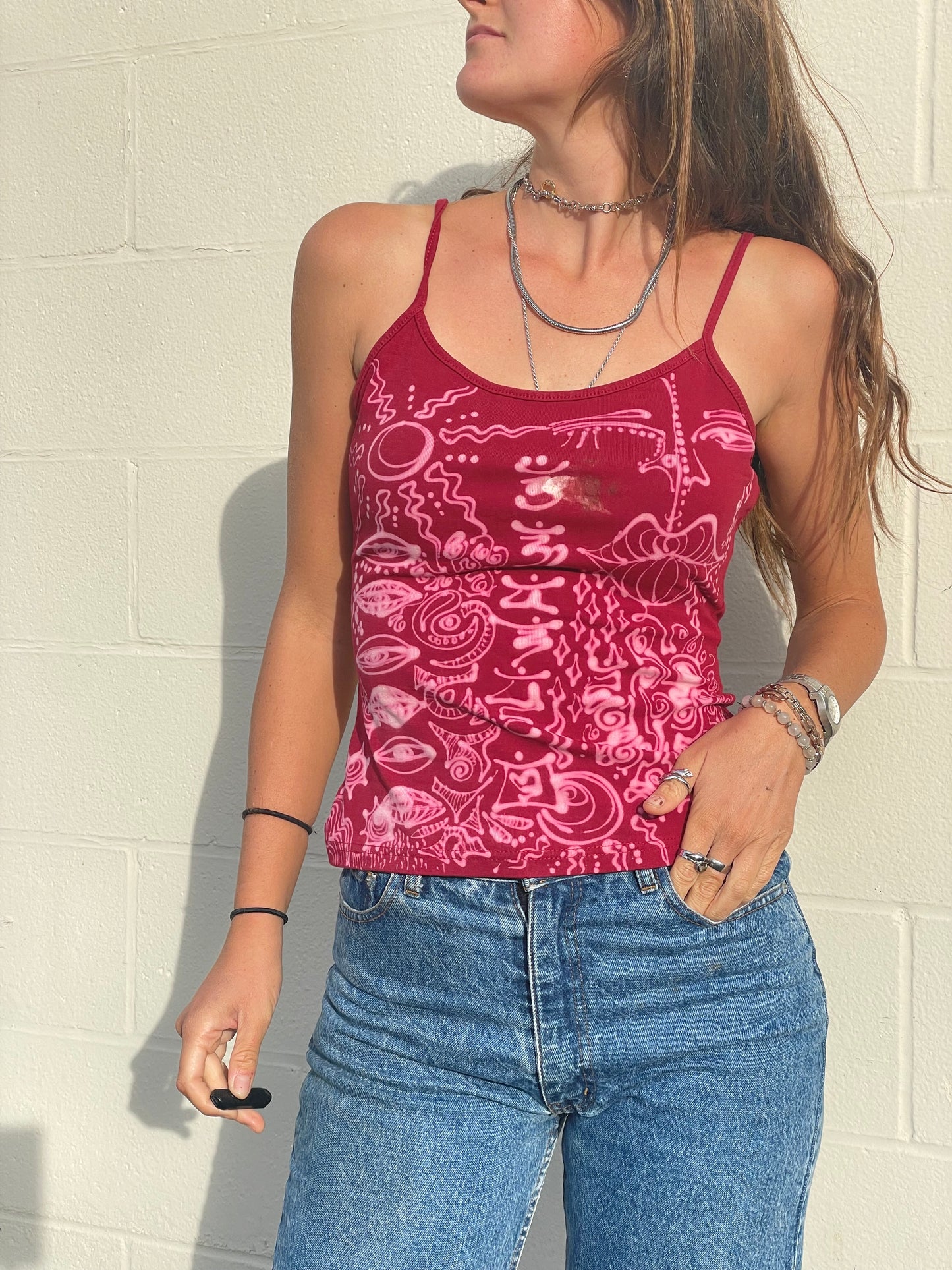 .Sun yogi mandala abstract tank