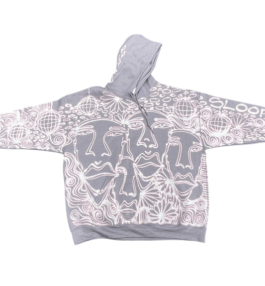 .Abstract grey hoodie