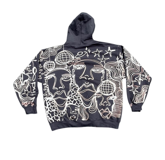 .Star faces hoodie