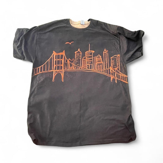 Handpainted San Fransisco skyline graphic tee