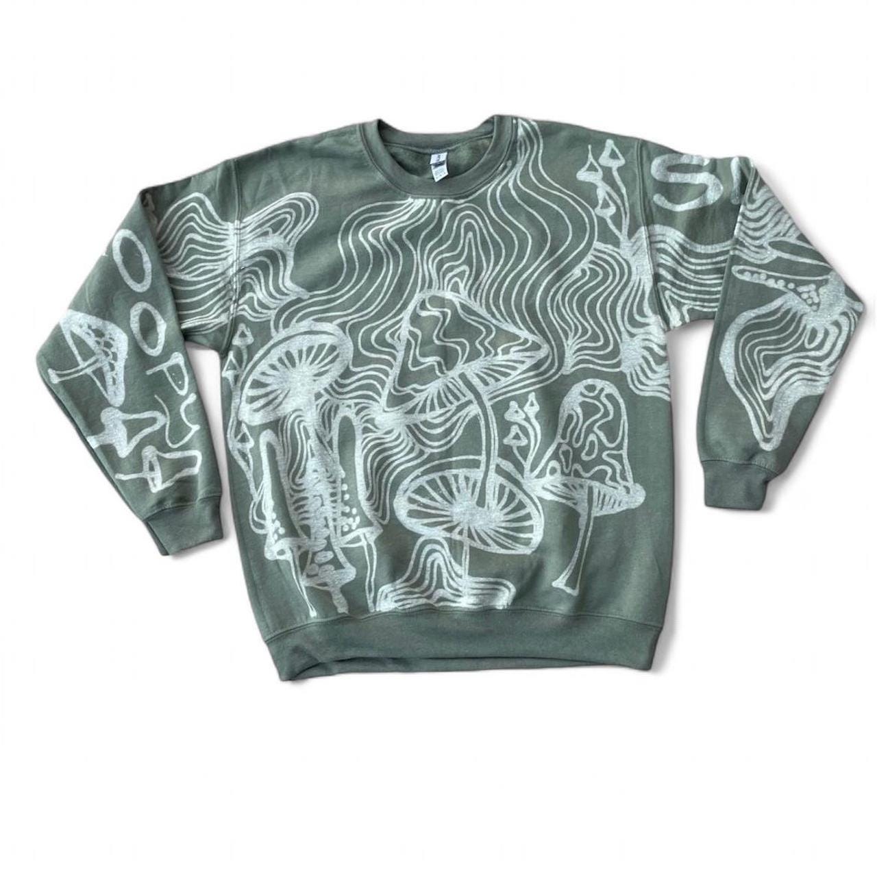 .Mushroom spiral stripe Crewneck sweatshirt