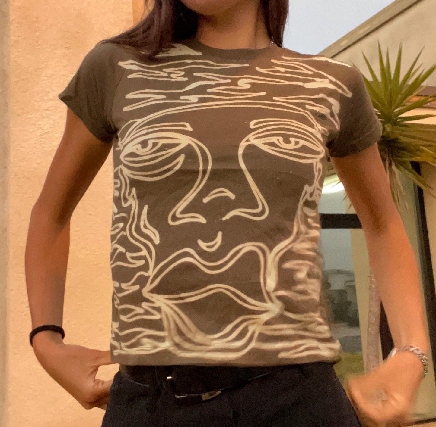 Abtract faces baby tees