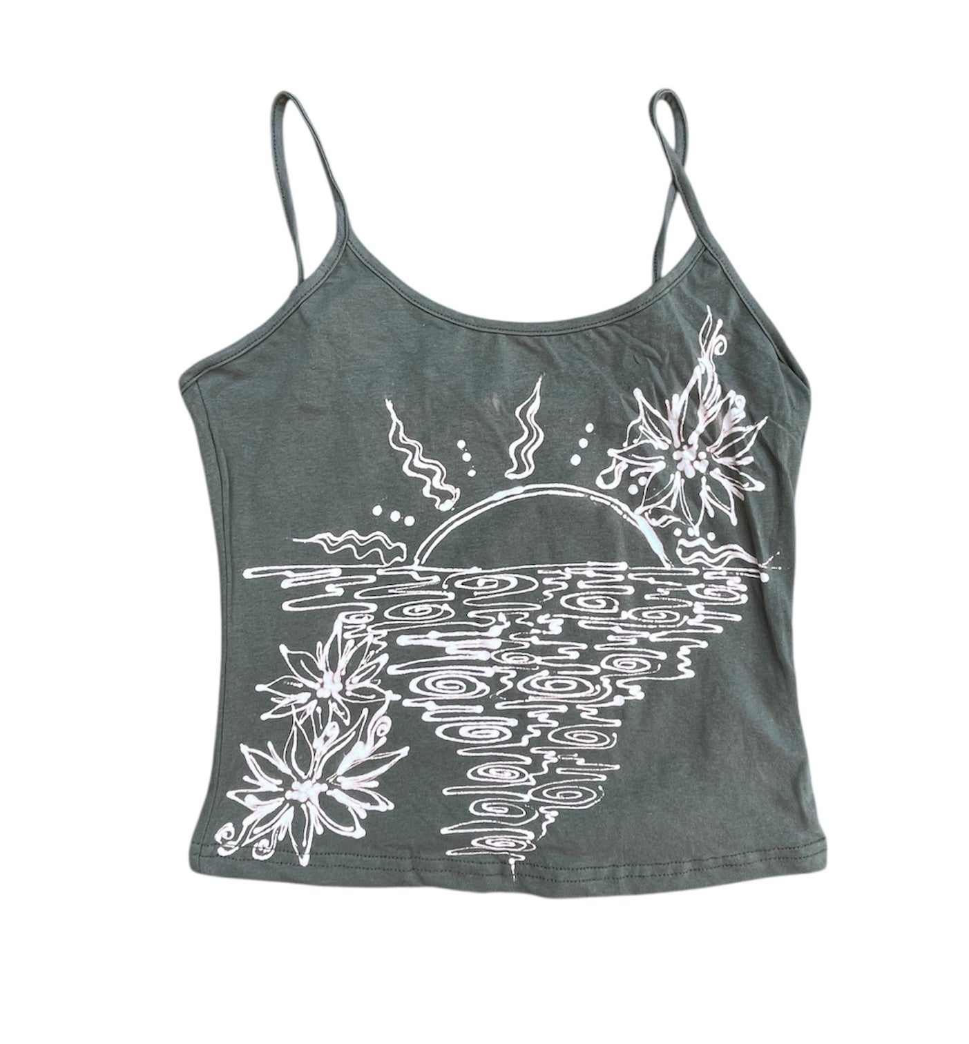 .Tropical sunset tank