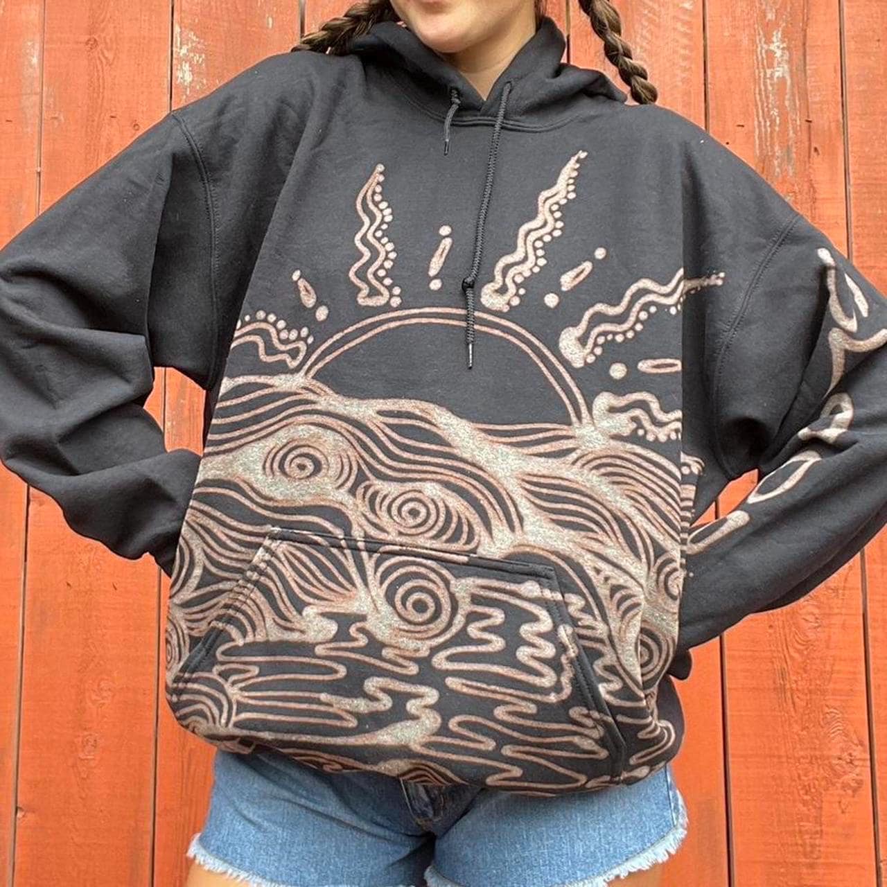 Psychedelic ocean sunset hoodie